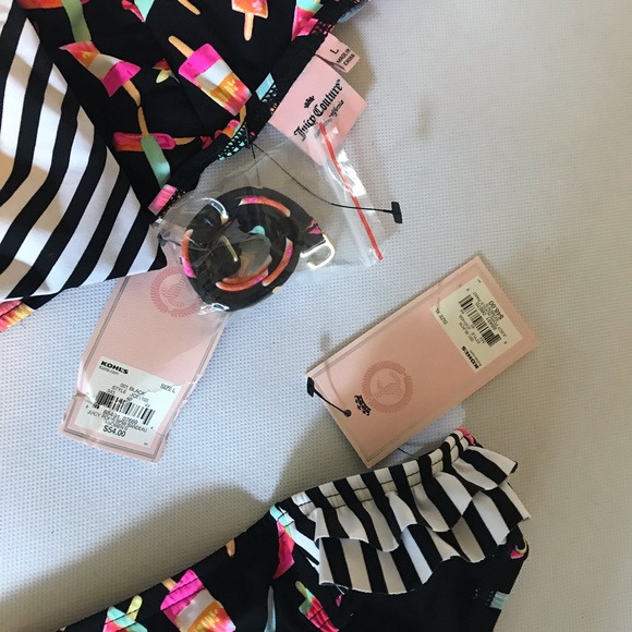 Juicy Couture | NEW Stripe Popsicle Bikini L XL - Picture 7 of 7